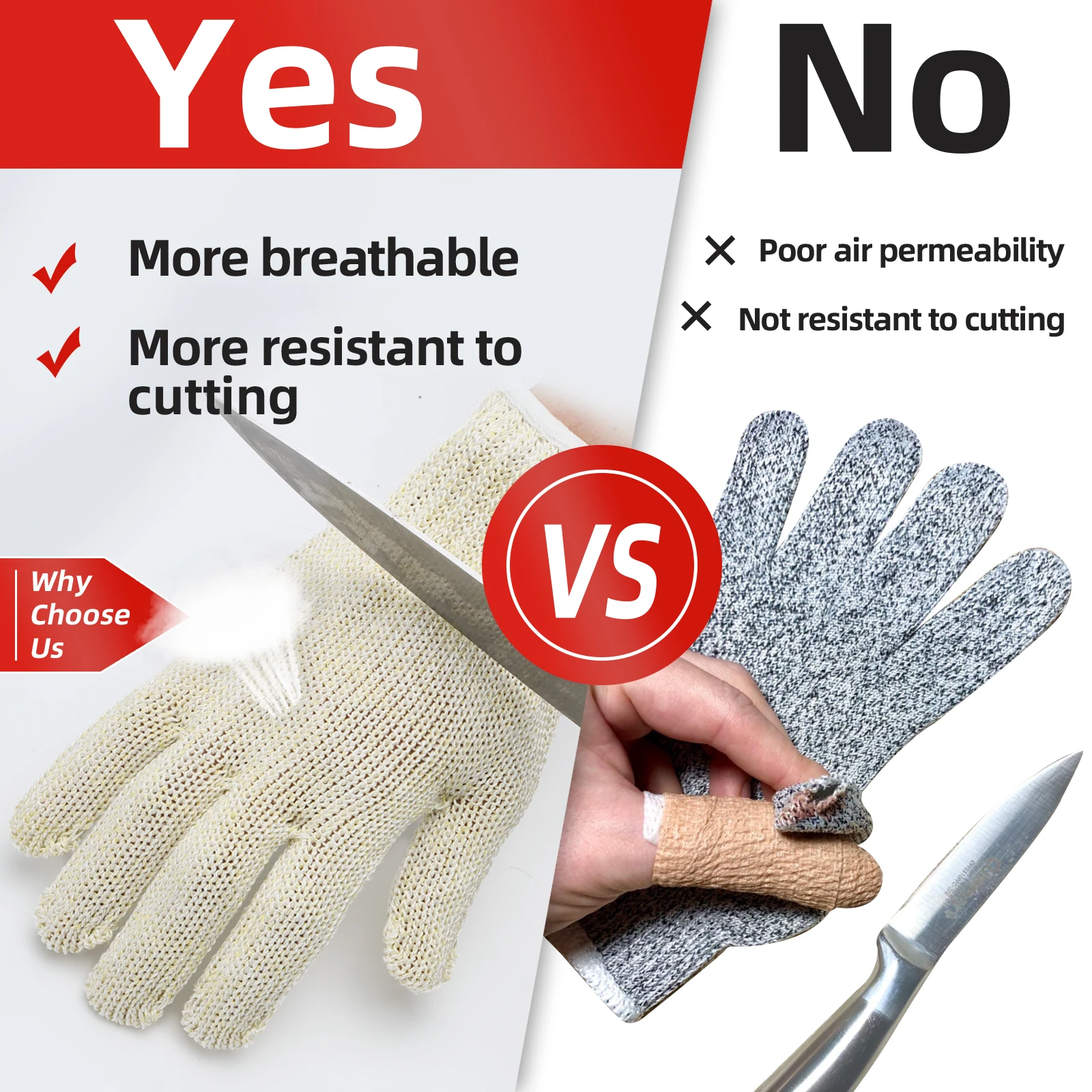 
High Performance ANSI A8 Cut Resistant Home Garden Work Gloves 