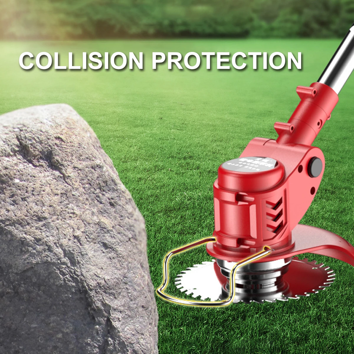 450W 21V Cordless Electric Lawn Mower Auto Release Steel String Cutter 2-Stroke Brush Cutter for Grass Cutting
