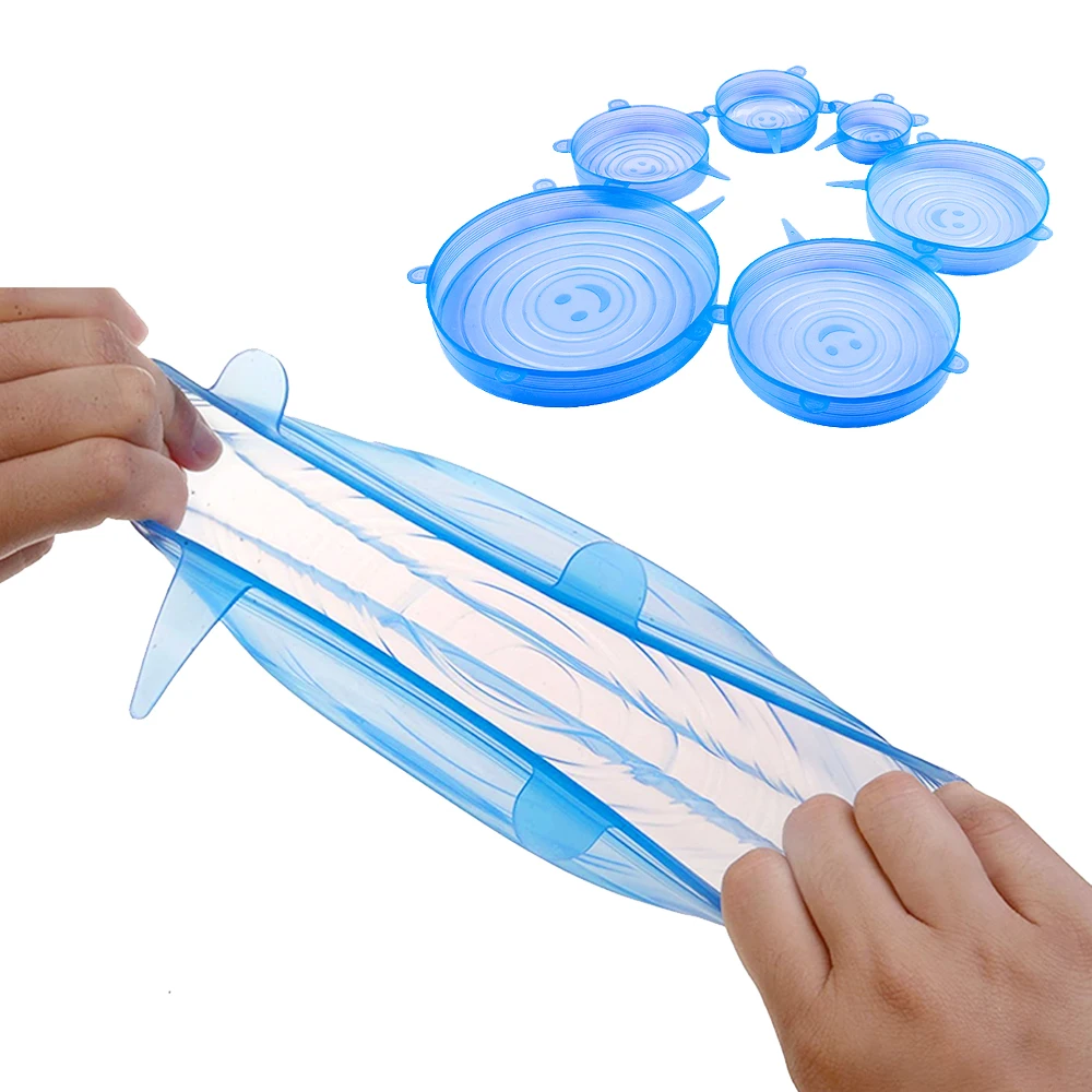 Hot Selling High QualitySuitable for bowls/plates/fruit plates available Stretchable Food Wrap Stretch Silicone Lids