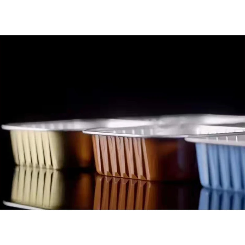 Low MOQ Durable Thicken Not Easily Deformed Takeaway Large Food Foil Tray Aluminum Containers