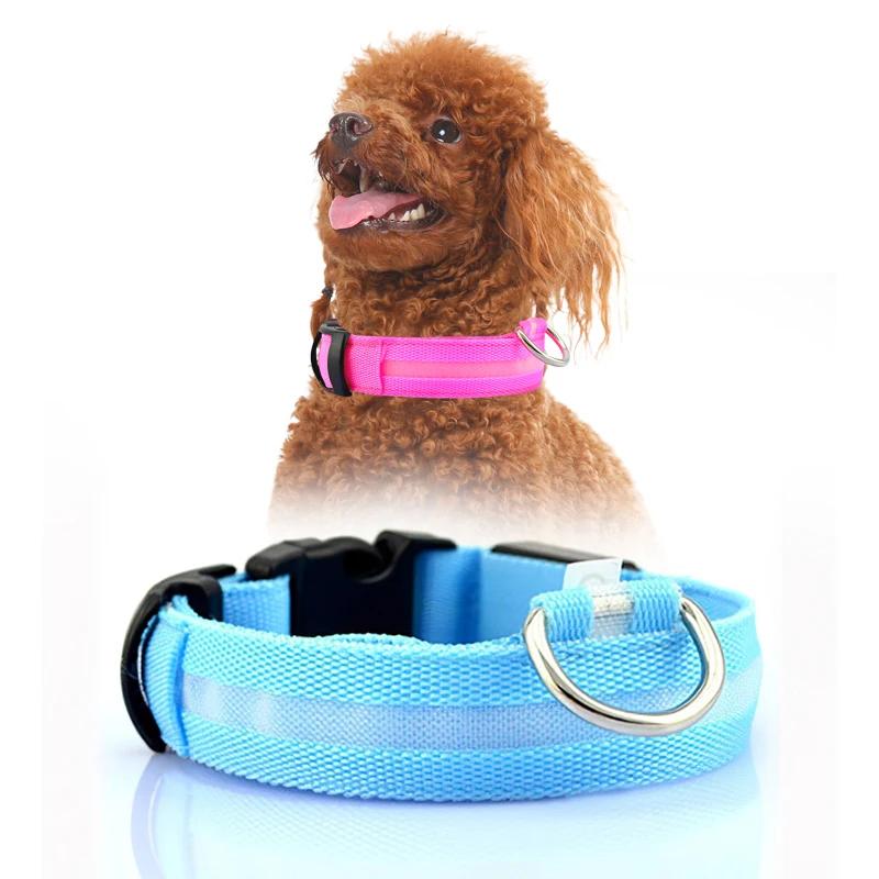 Amazon Best Seller Flashing LED Adjustable usb Rechargeable Glow Light Up LED Pet Dog Collar for Dog