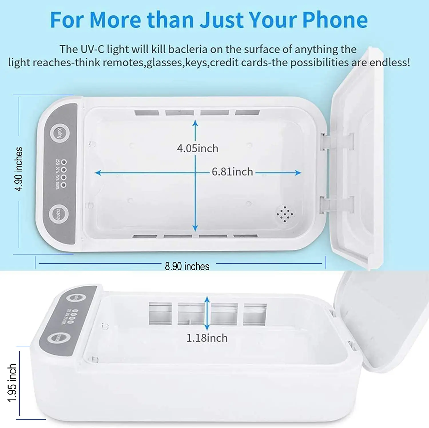 
Multifunction Mini Portable Toothbrush UV Sterilizer Box LED Light Lamp Sterilization Cabinet Phone Sanitizer UVC Sterilizer Box 