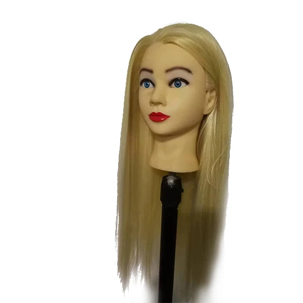 Cosmetology Synthetic Hair Curled Cutting Braids Practice Hairdressing Mannequin Dolls Styling Professional Barber Training Head