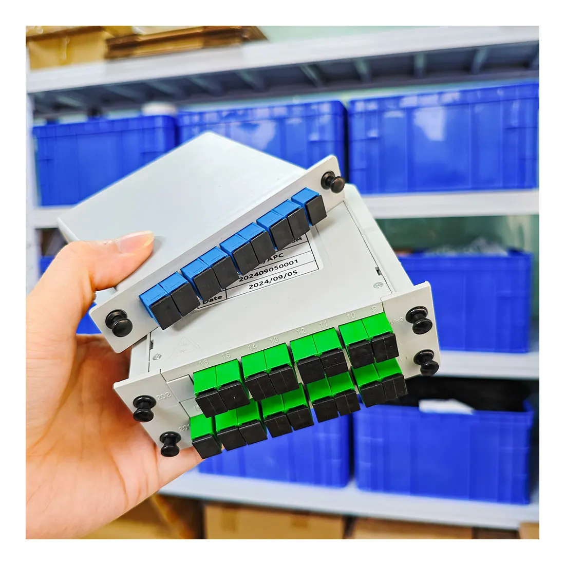 Factory Price fiber optic 1x8 casseate type PLC splitter with sc/upc apc connector