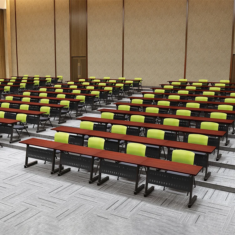 Foshan Office Table Meeting Room Folding Metal Legs Conference Table Desk Expandable Tables And Chairs Set