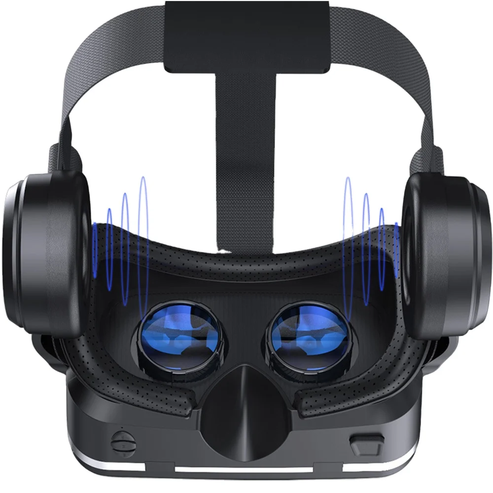 Горячая Распродажа модель VR-гарнитуры из АБС-пластика с наушниками для просмотра видео VR на 360 градусов смартфонов Android iOS