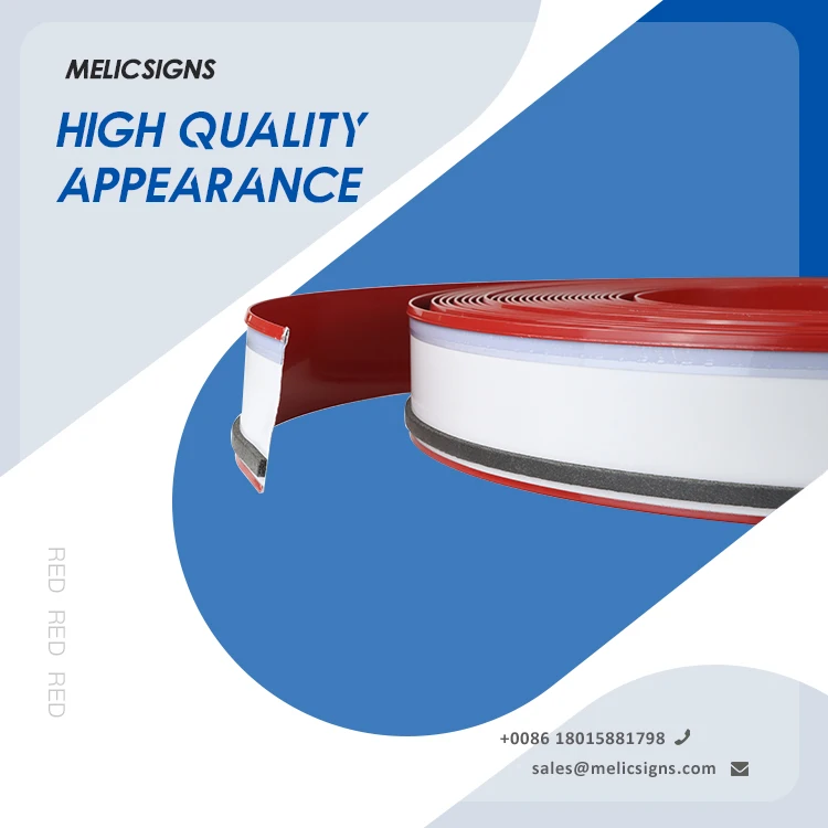 Hot selling Red Color 0.5mm Thickness Channelume with Edge Rolls for Channel Letter