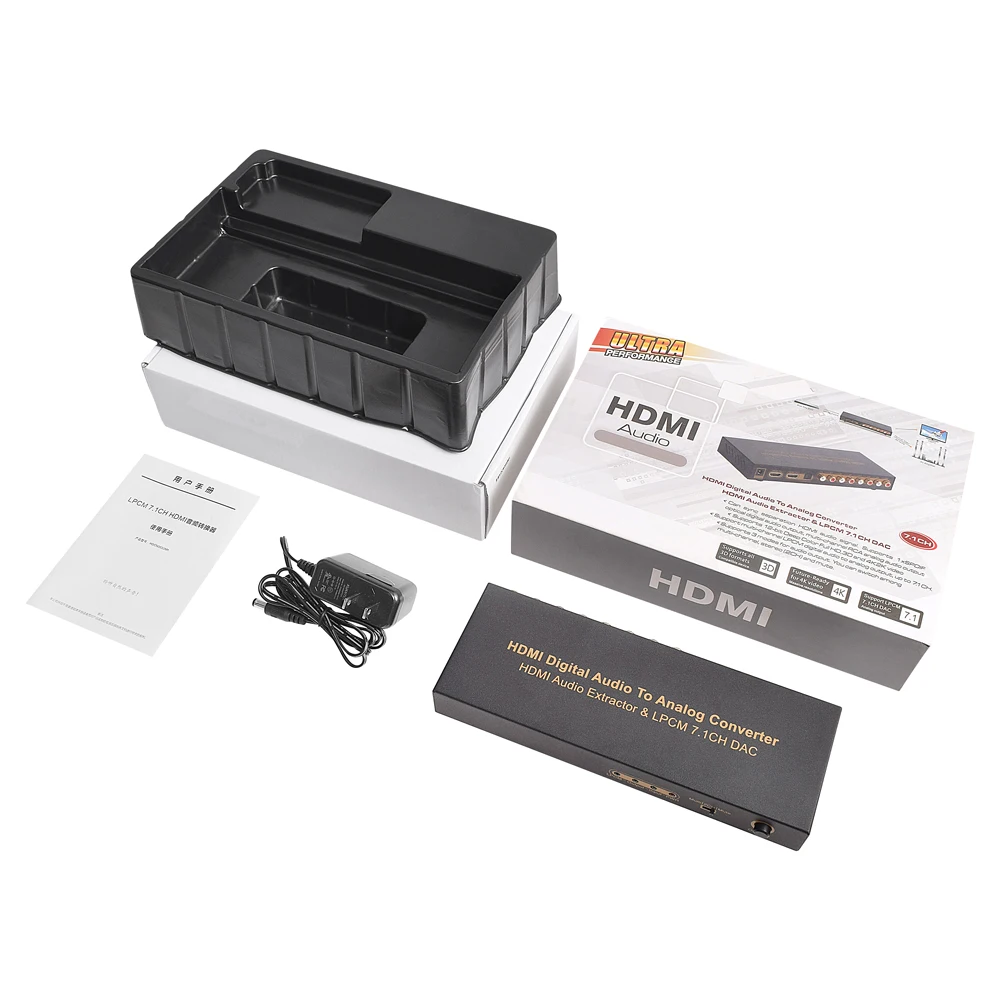 High Quality Wholesale 1080P 60Hz HDMI to AV HDMI to RCA Video SPDIF 7.1 Digital Audio Converter