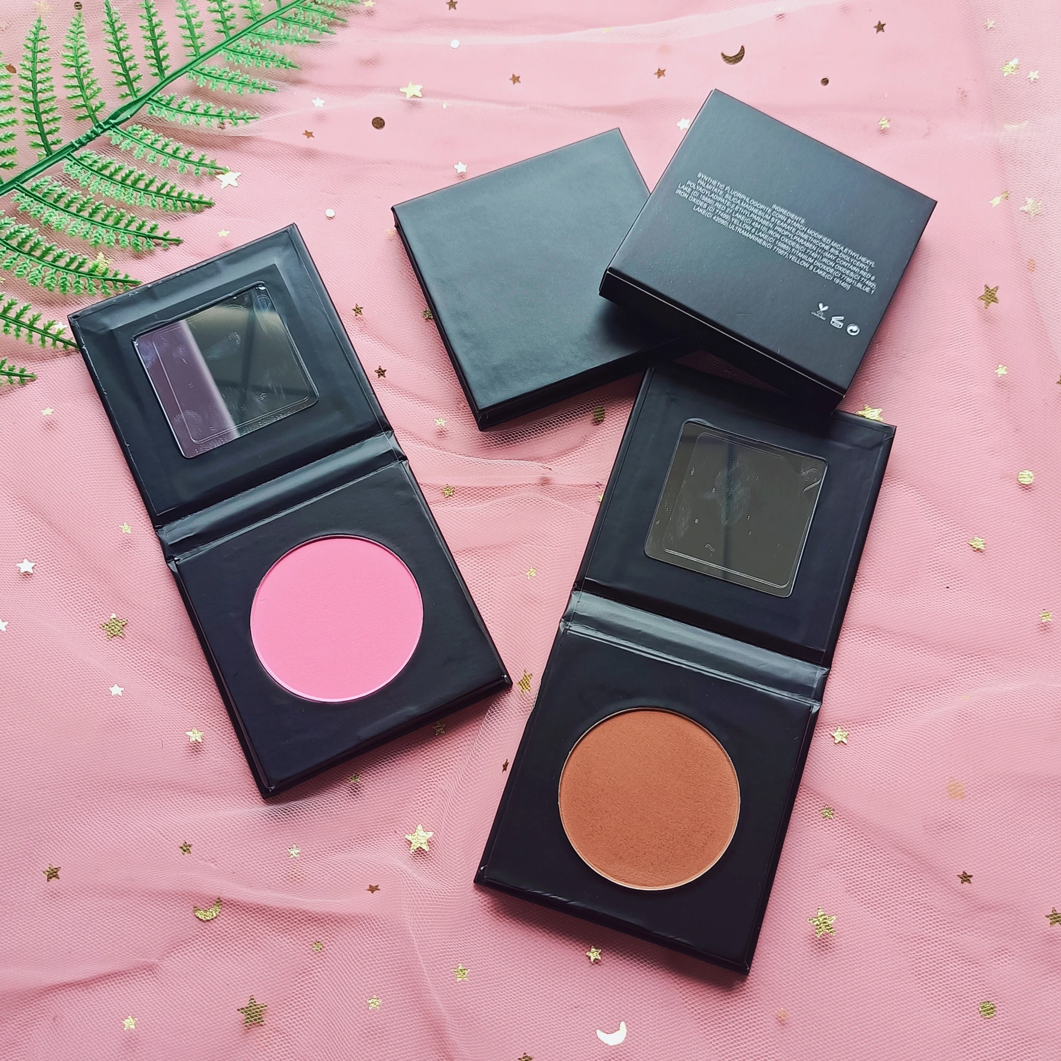 Custom Logo Cheek Make Up Vegan Multi-Colors Single Blush Compact Contour Shimmer Blusher High Pigment Pressed Powder Blush