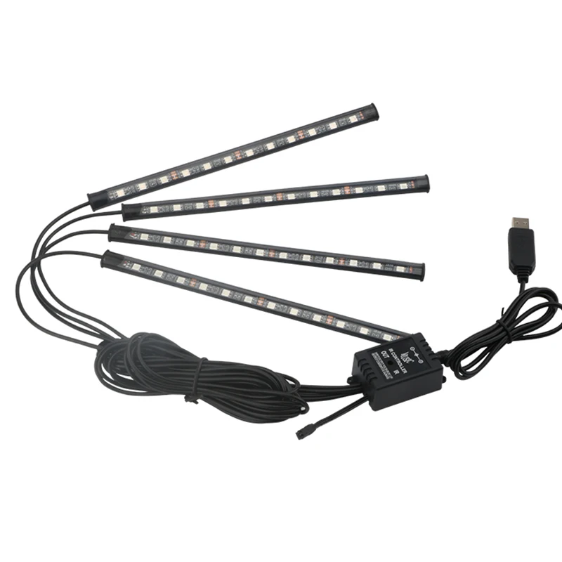 Remote RGB Neon Strip Decorative Lamp USB Lighting Decor Car LED Ambience Projector Atmosphere Lights Ambient Interior Car Light