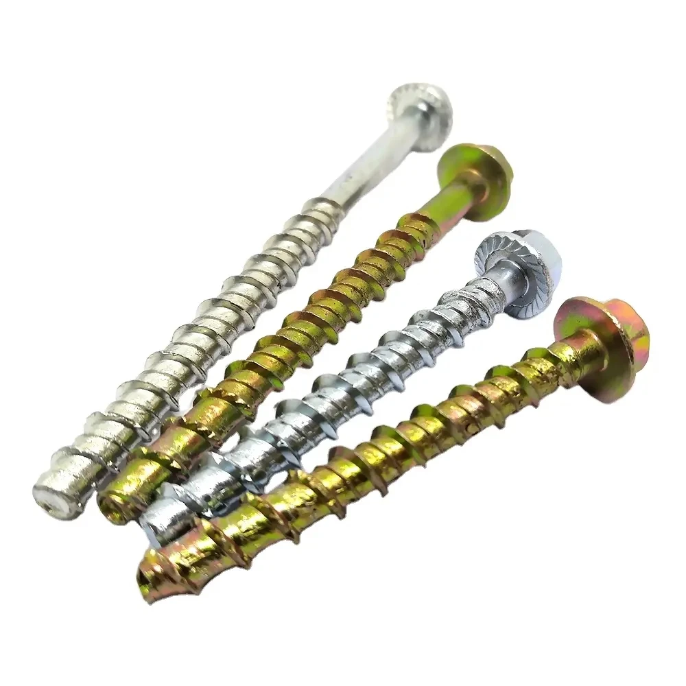 M6M8M10M12 frame fixing screws for structural fixing, stainless steel hexagonal head concrete anchor screws