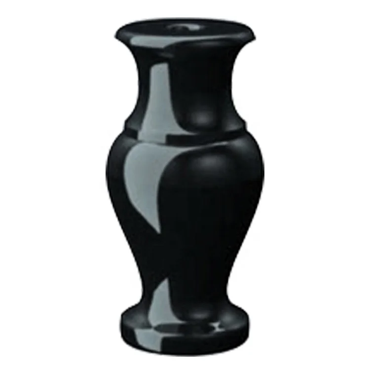 JK Cemetery black granite flower vases for headstones