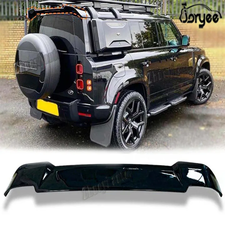 Car Rear Trunk Spoiler For LAND ROVER Defender 110 90 2019 2020 2021 2023 2024 Roof Wing Boot Carbon Fiber ABS Tuning Accessory