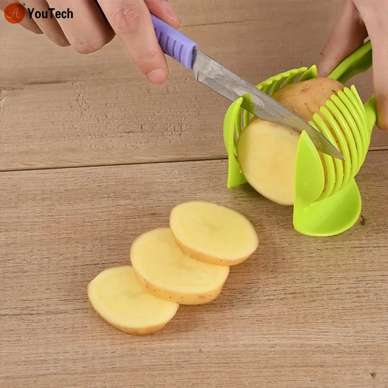Handheld Tomato Slicer Bread Clip Fruit Vegetable Cutting Lemon Shreadders Potato Apple Gadget Kitchen Accessories Kitchenware