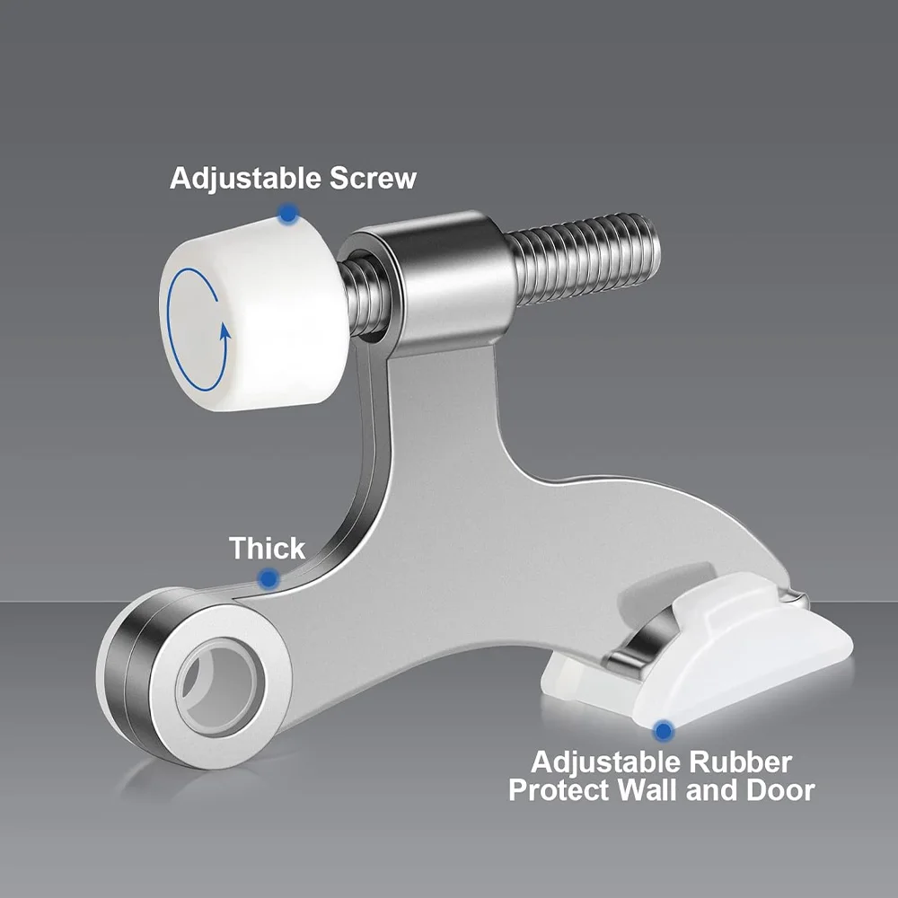 Popular American Style Easy Install Zinc Alloy Black Door Hinge Stops for Top of Door