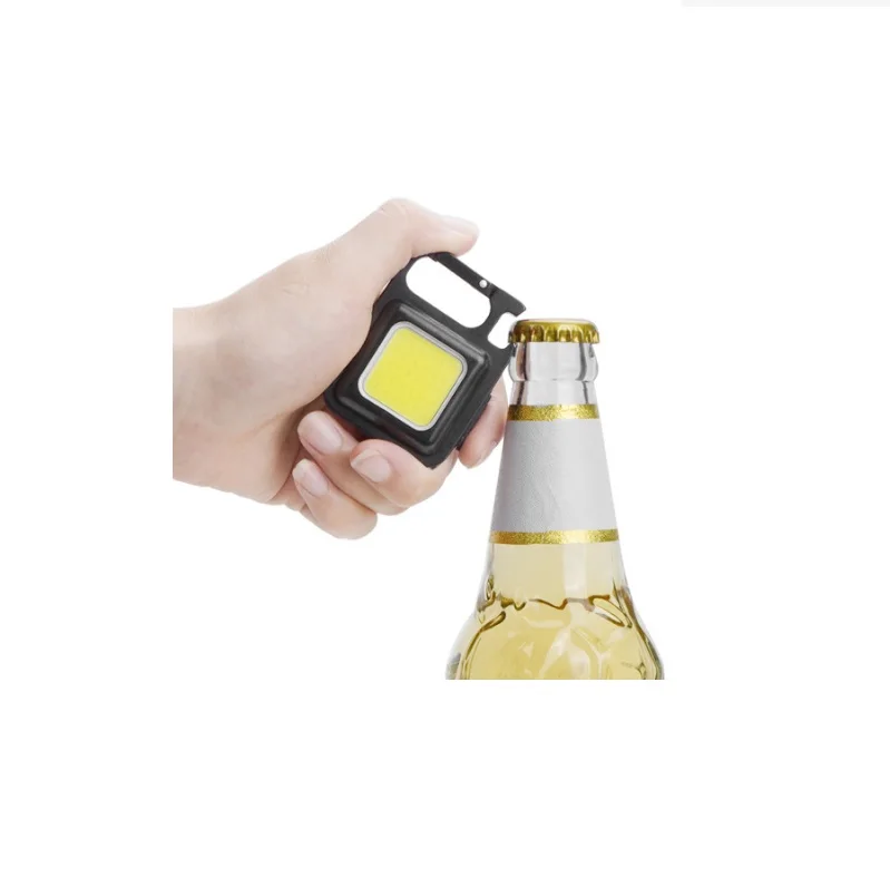 NIA-K1 Carabiner LED COB mini flashlight bottle opener mini portable camping lights