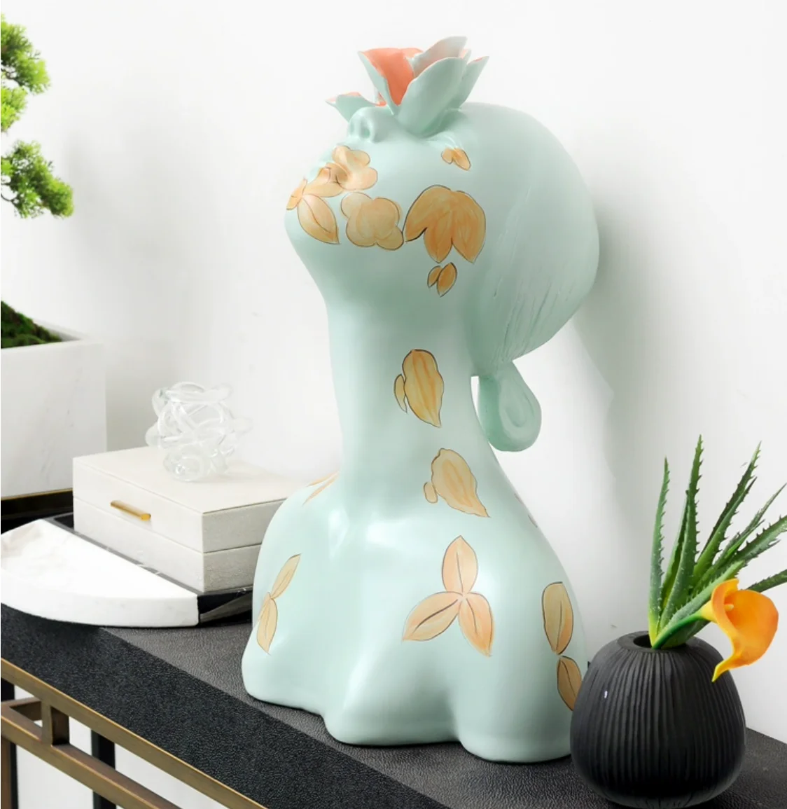 Hotel living room Office Desk Decor sculpture Fiberglass Figure Bust Statues Figurines