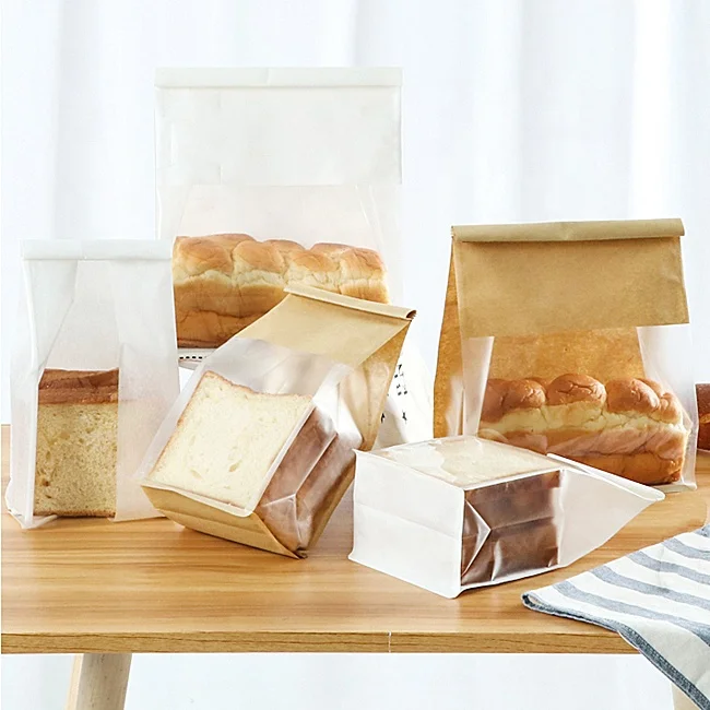 2020 Custom Design Stand Up Plastic Zipper Mylar Packaging Sliced Bread Baking Food Bags with Window