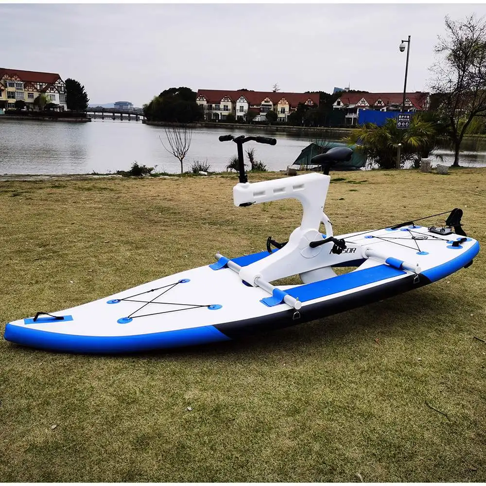 1 Person Racing Surfboard Outdoor Fitness Ocean Adventure Double People Aqua Bicycle Sports Inflatable Floating SUP Water Bike
