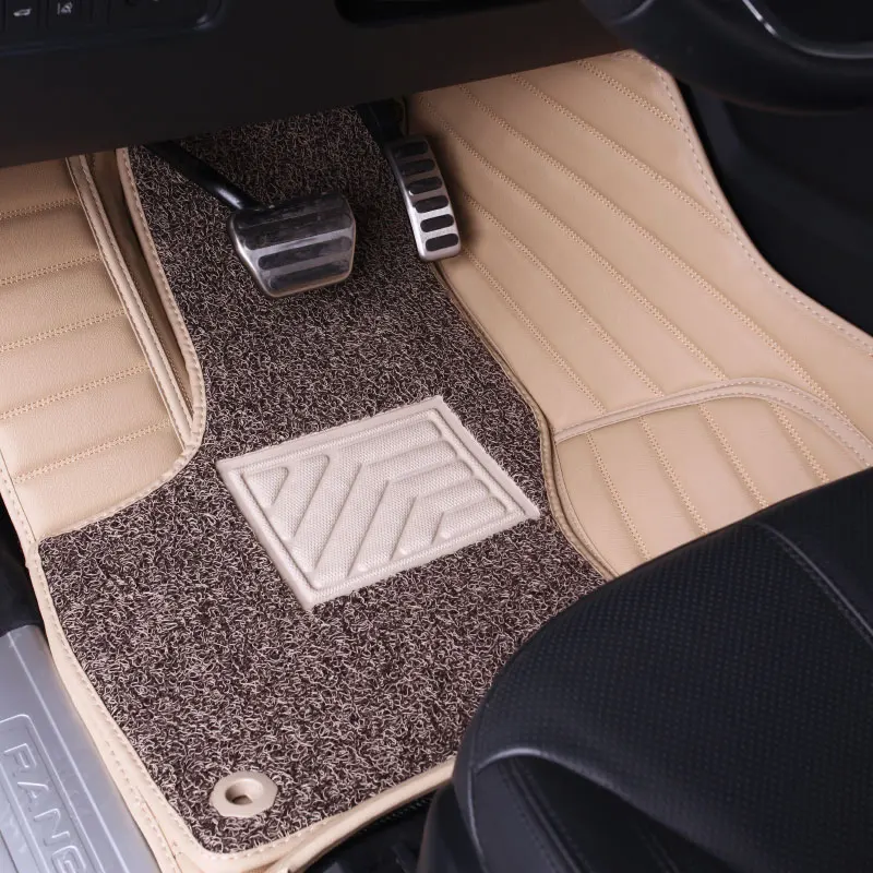 Кожаные Нескользящие легко моющиеся автомобильные коврики на заказ роскошные для пола водонепроницаемые Land rover
