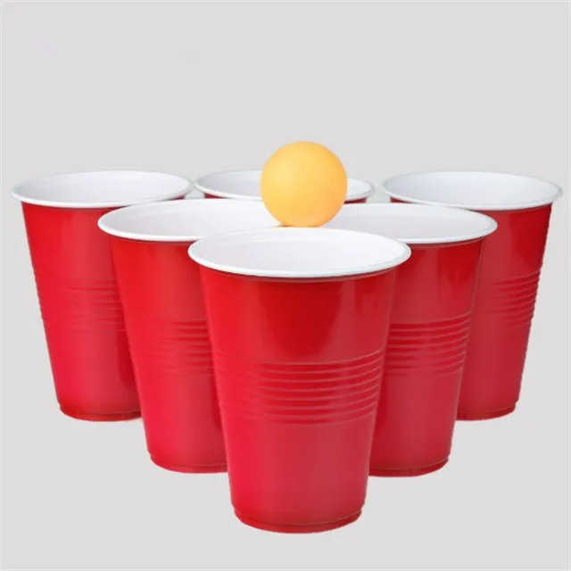 16oz party red beer pong cups kits large Plastic Reusable Beverage Cup for Drinking Beer