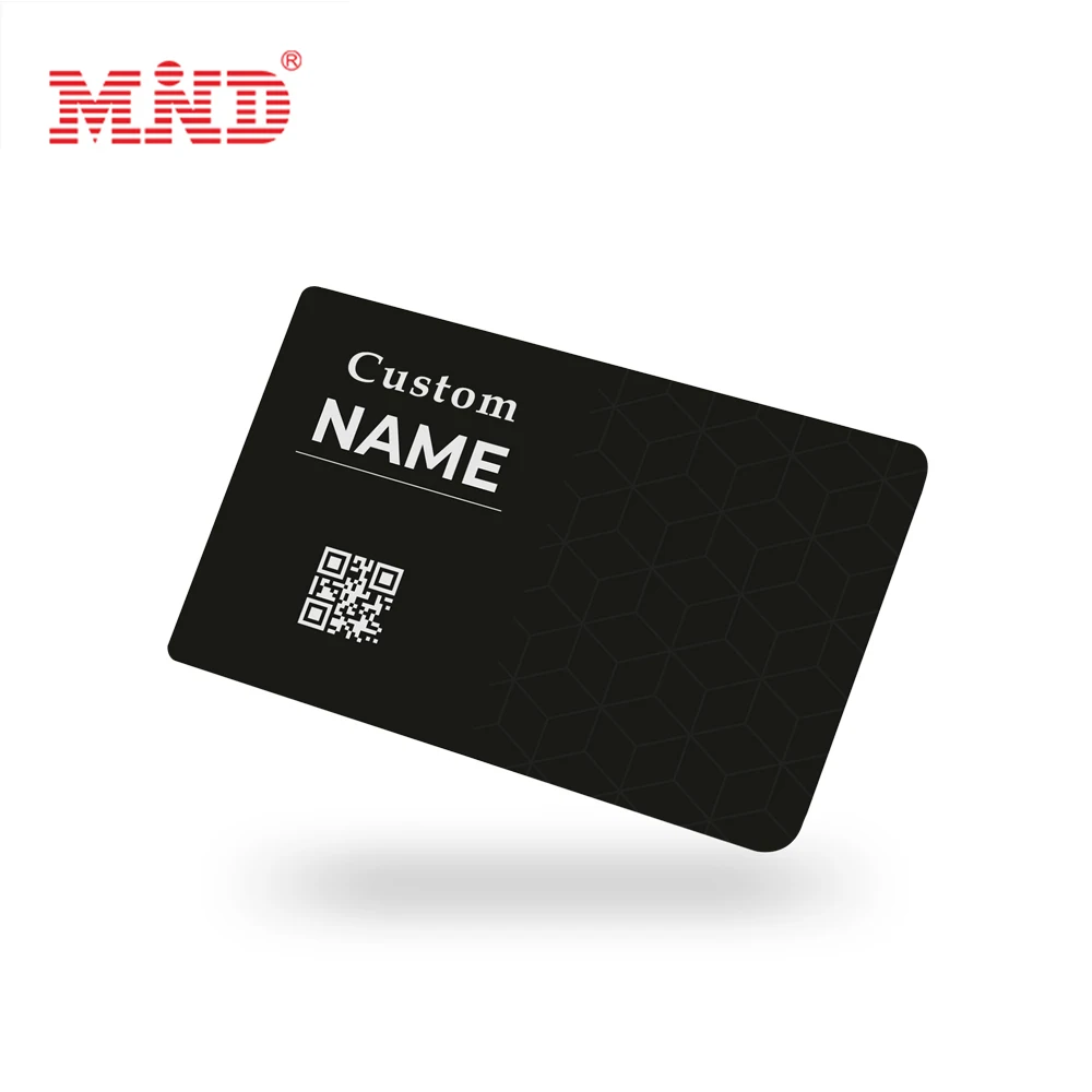 Custom Digital Business Card NTAG 215 NFC Cards Black Plastic NFC Blank Business Cards