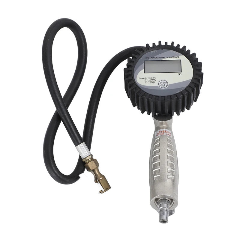Factory High-precision Tire Pressure Gun Rubber Hose Tire inflating Gun With Pressure Gauge