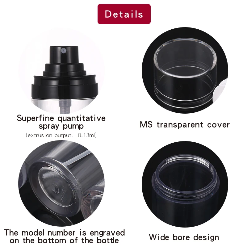 Custom Empty Transparent Pet Plastic 50Ml 80Ml 100Ml Pocket Small Spray Bottle 100 Ml