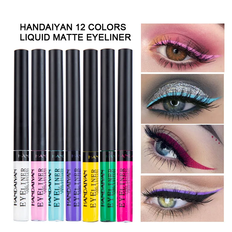 HANDAIYAN Wholesale 42 Colors Long Lasting Liquid Makeup Eye Liner Waterproof Matte Neon Colors Liquid Eyeliner