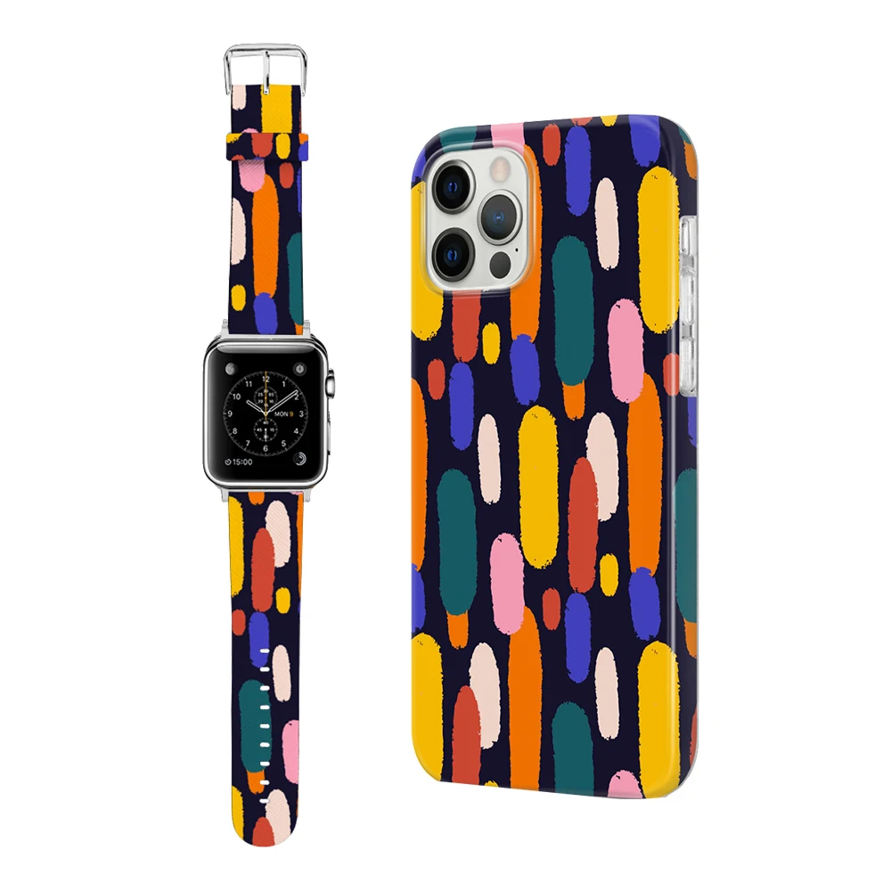 Изготовленный На Заказ Кожаный ремешок для Apple дизайнер iwatch полос сублимационный силиконовый часов Watch серии