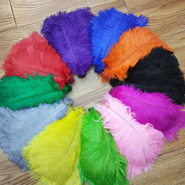 55-60cm long feather decorations wedding wholesale black ostrich feather