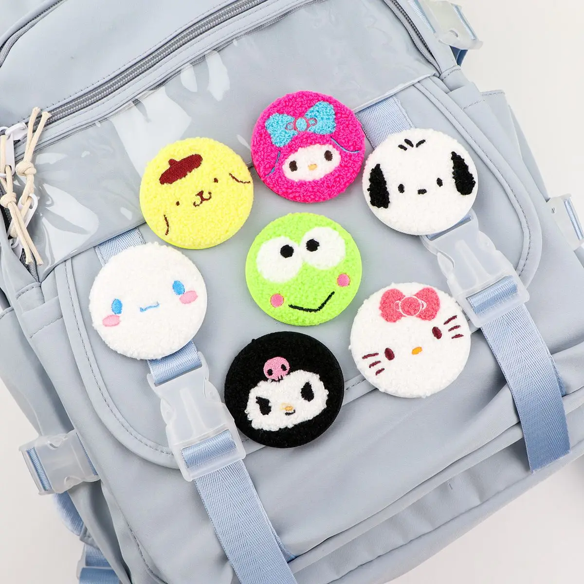New Arrival Products Cartoon Towel Embroidery Metal Button Pin Anime Pokemon Round Embroidery Tinplate Badge Brooch