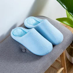 New coral fleece slippers ladies winter indoor thick-soled warm plush shoes couple home casual slippers