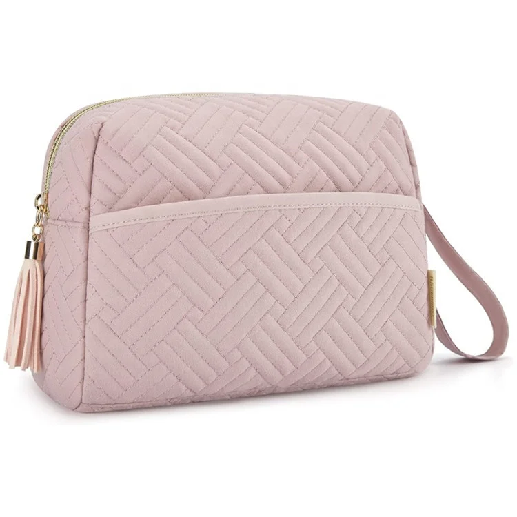 Yuhong China Manufacture Cosmetic Bag Portable Women Cosmetic Make up Pouch Bag Cosmetic Storage Bag with Handle for Travel