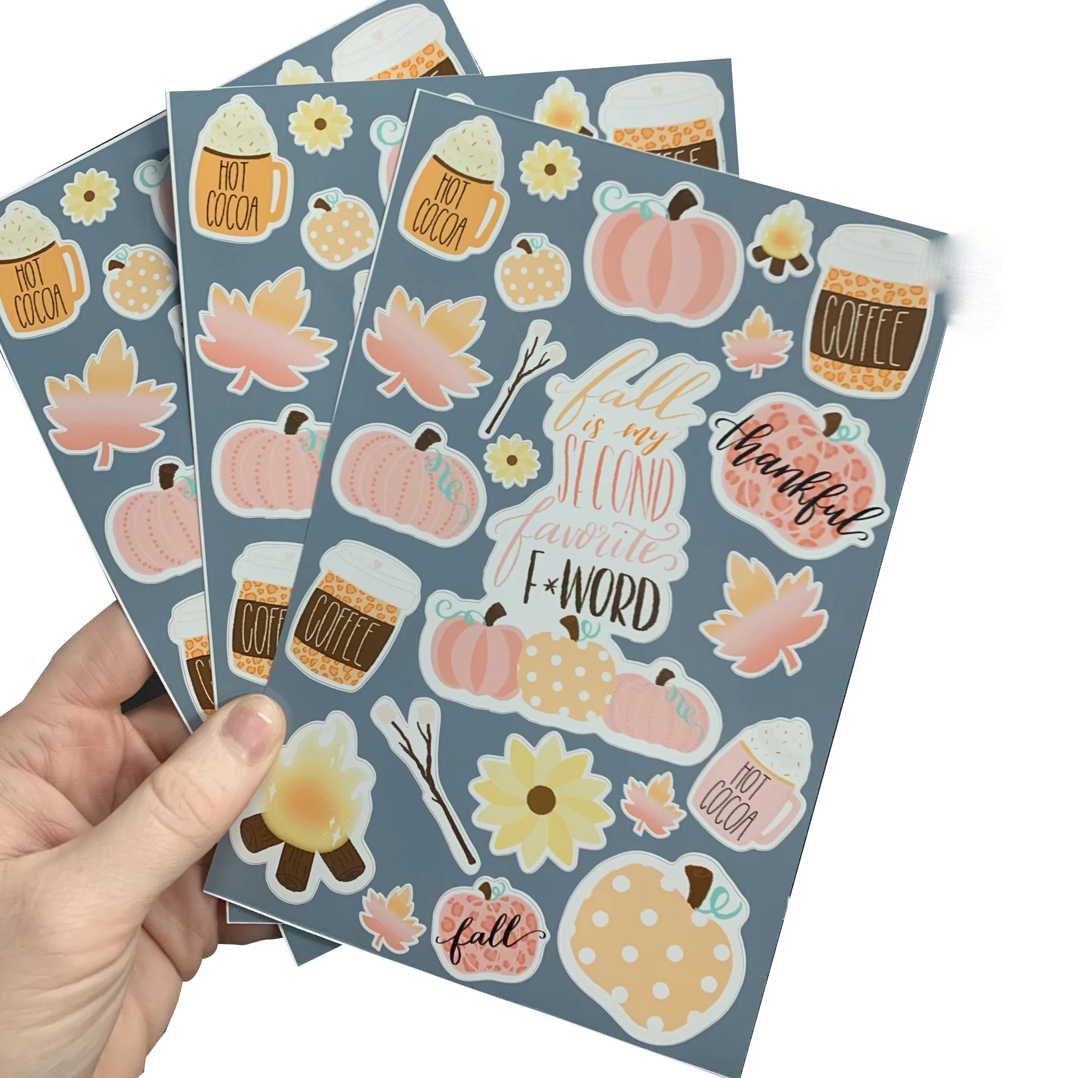 UV Protection Hot Stamping Custom Gold Foil Vinyl Kiss Cut Sticker Paper Printing Sheet