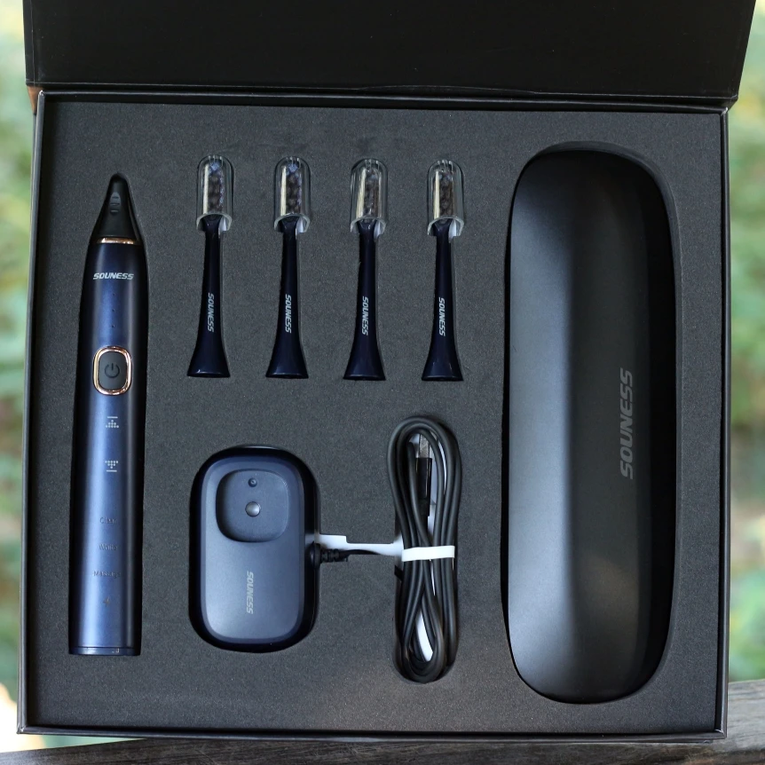 Высококачественная звуковая перезаряжаемая электрическая зубная щетка с сенсорной панелью