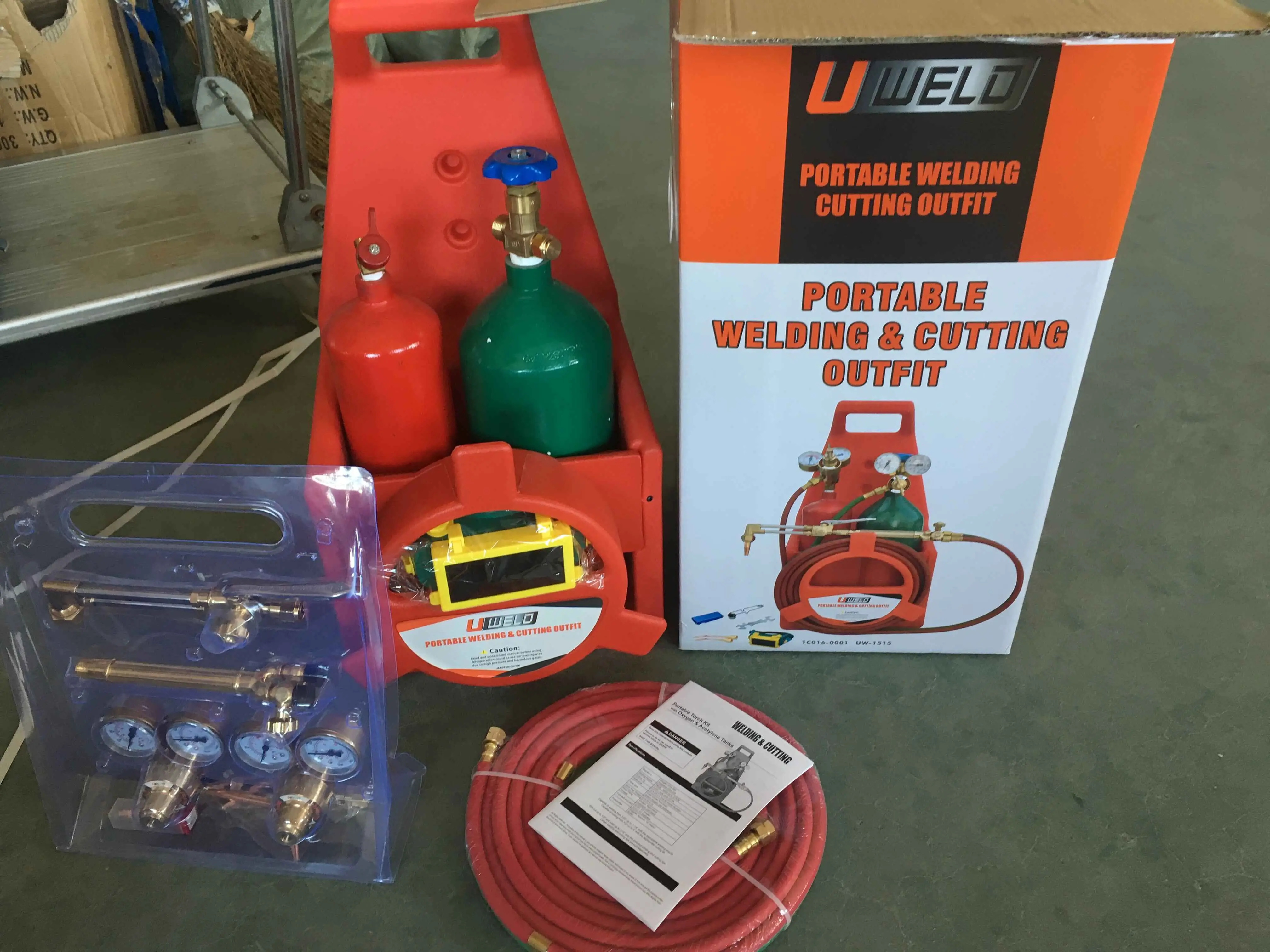 2022 Uweld Industrial Using Oxygen Acetylene Kit Welding and Cutting Kit