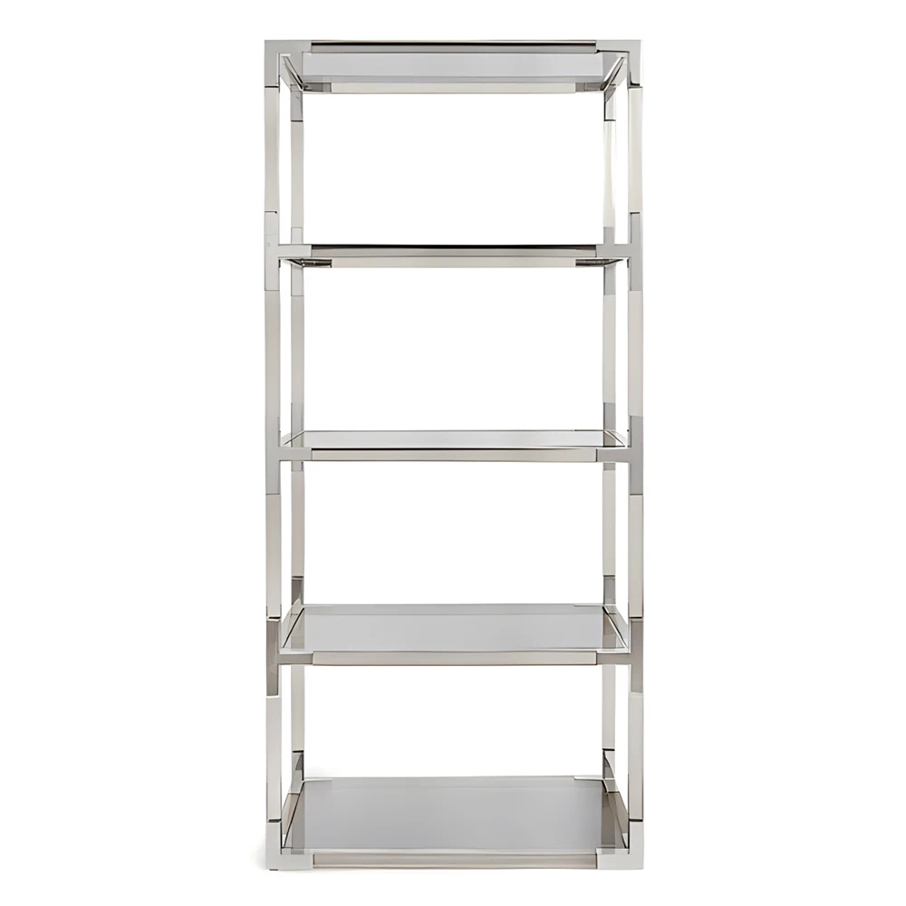Modern gold transparent bookcases decorative metal ladder nordic modern bookshelf clear acrylic luxury display shelf