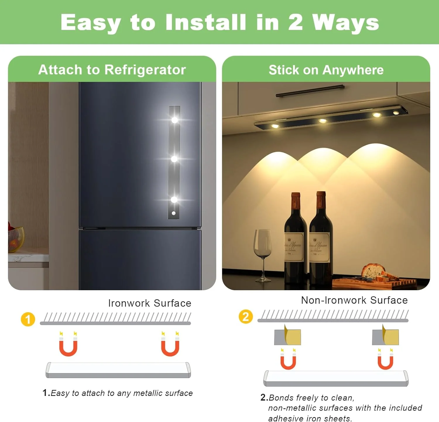 Ultra-thin Indoor Under Cabinet Lighting Aluminum Strip Kitchen Closet Lights Led Motion Sensor Light for Kitchen