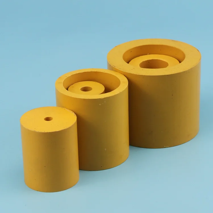 
Customized rptfe molding pipe yellow PI/PTFE molded tube 