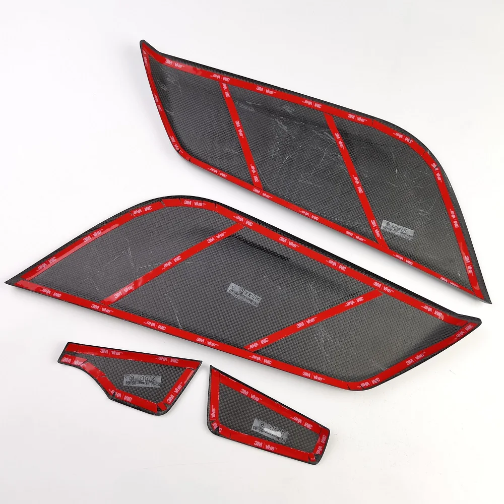 tantan Carbon Fiber Central Control Panel Both sides Gear Trim For Ford Mustang Interior Accessories Sticky 2015-2020