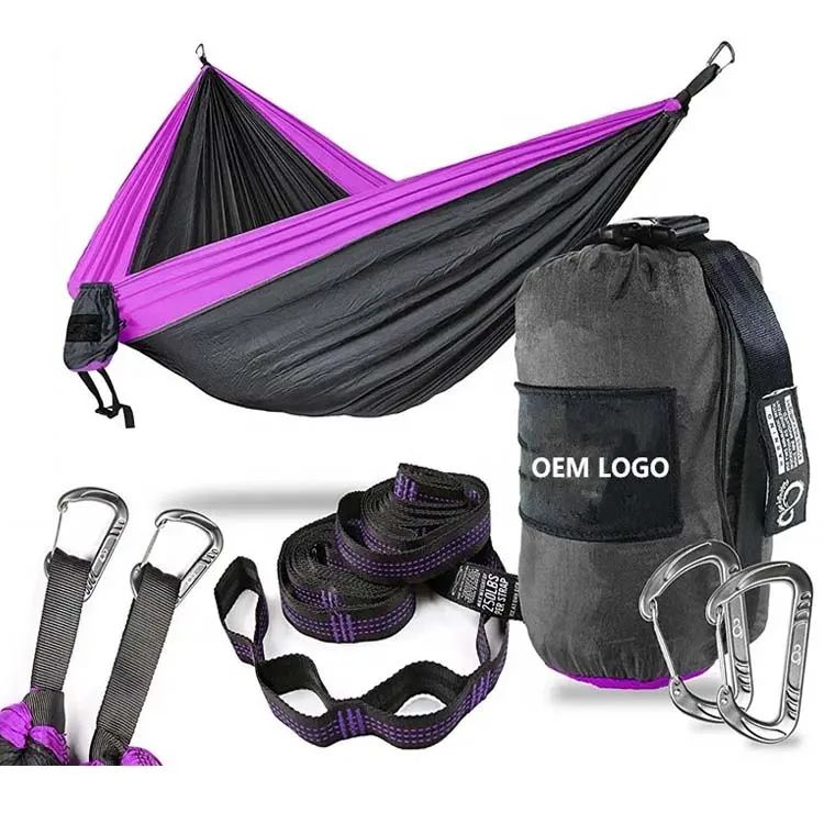 Direct deal portable Hammock Swing 2 Person Double Mosquito Net Hammock Chair Parachute Nylon Garden Outdoors Camping Hammocks