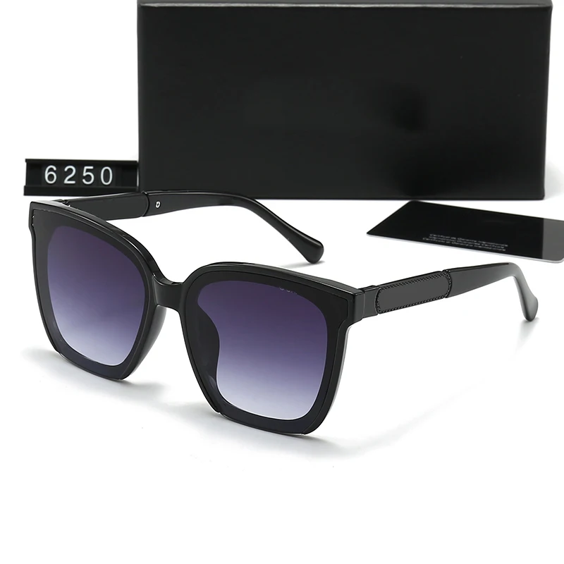 2024 New Fashion Sunglasses Luxury Brand Designer Women Retro Square Big Frame Sunglasses Eyewear Uv400 Glasses Outdoor Shopping
