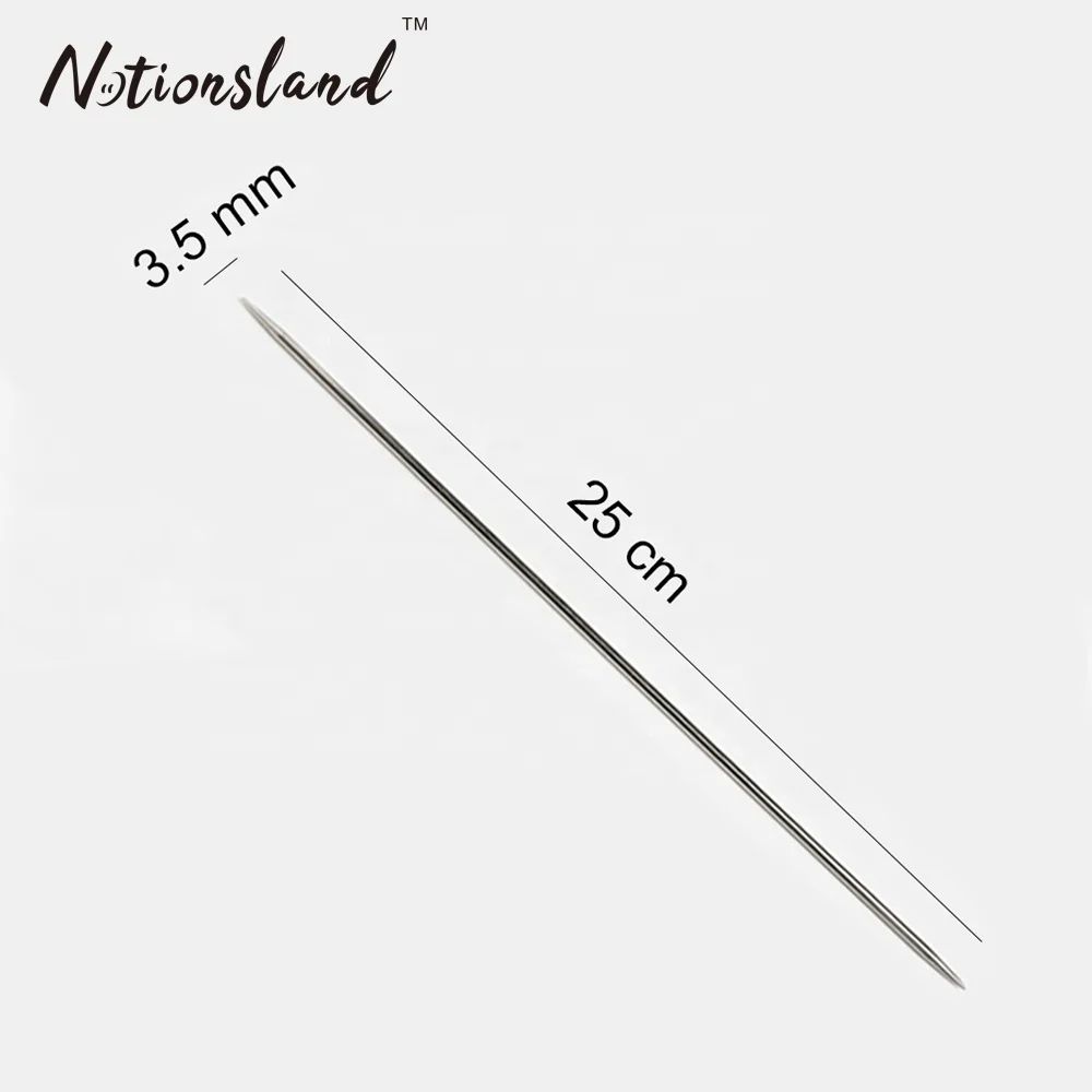 Wholesale Stainless Steel Smooth Double Pointed Knitting Needle Home Safety Sweater Knitting Needles