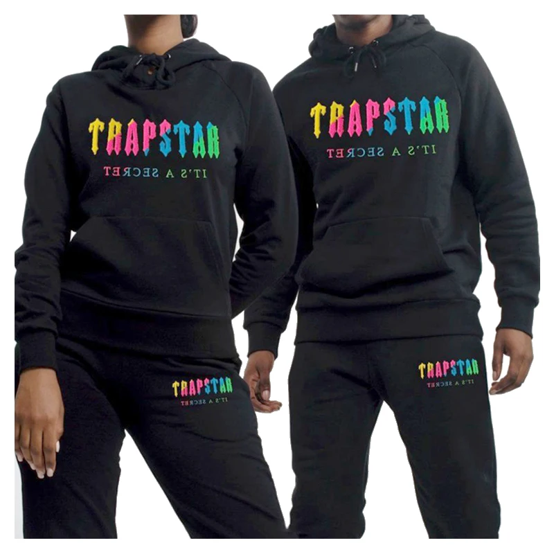 embroidery Sweatshirt Brand Printed Sportswear chaqueta chandal mens trapstar london tracksuit puff hoodie Pants set