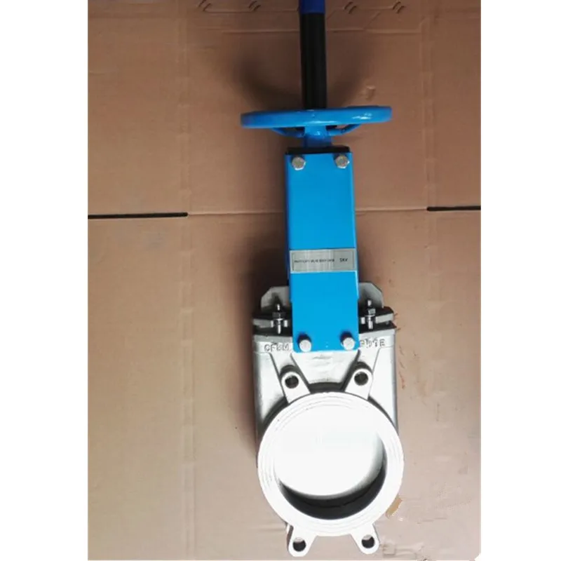 PN10 Bear Gear Wafer Knife Gate Valve 10 inch through conduit lug type Factory direct sales