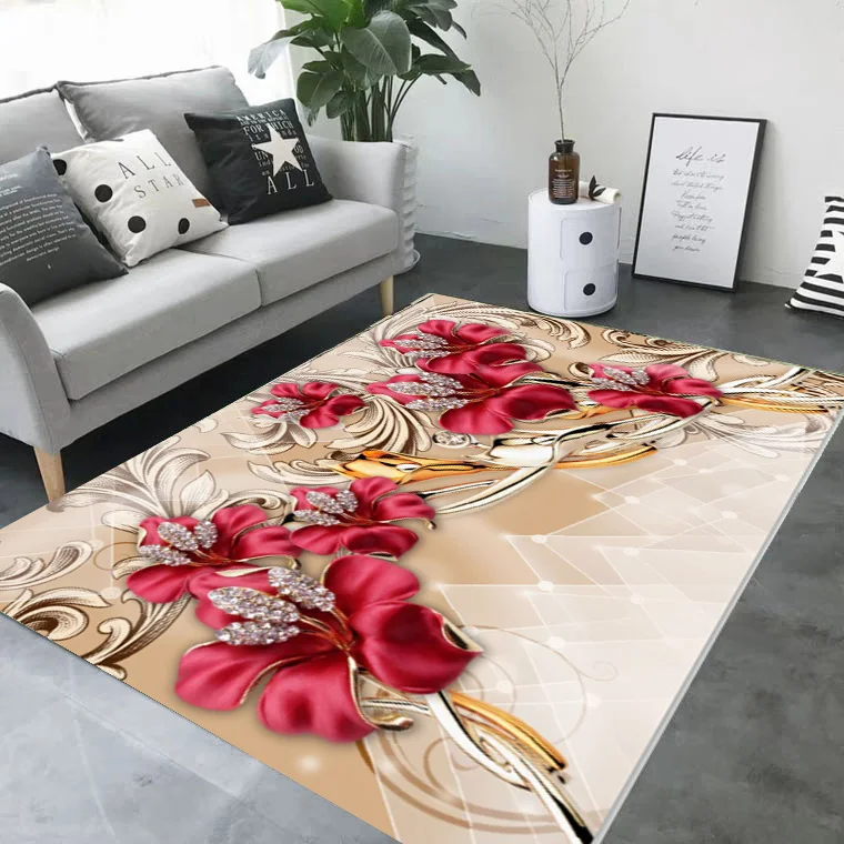 wholesale hot selling custom area rug crystal velvet digital printed 3d carpet