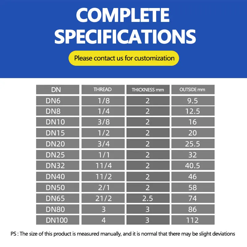 Factory Wholesale Stainless Steel Pipe Fittings SS304 SS316 Double Head External Thread Nipple For Pipeline Connection