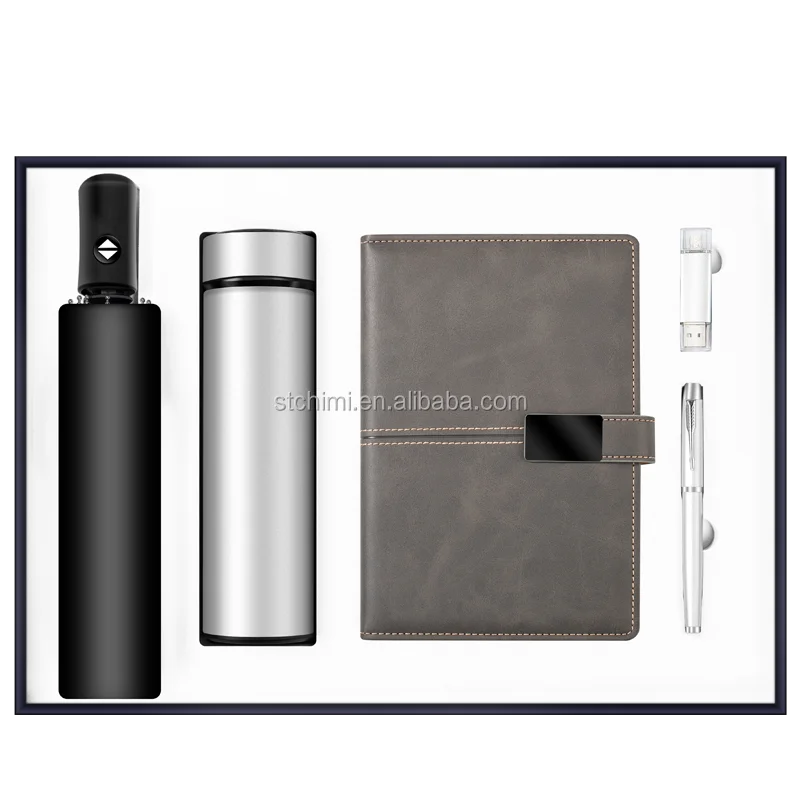 Umbrella + Vacuum Flask + USB Flash Drive + Pen + A5 Notebook + Speaker + Power Bank Enterprise Portfolio Gift