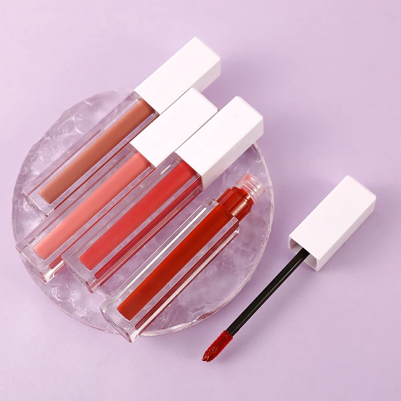 Own brand lip tint packaging glittery , natural lip tint container , private lip tint no logo